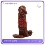 Bao Cao Su Đôn Dên Brave Man Nâu Có Quai chính hãng - có gai nổi, hỗ trợ kéo dài, ôm sát cảm giác thật - giao hàng che tên kín đáo