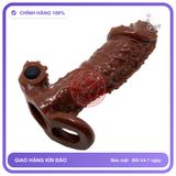 Bao Cao Su Đôn Dên Brave Man Nâu Có Quai chính hãng - có gai nổi, hỗ trợ kéo dài, ôm sát cảm giác thật - giao hàng che tên kín đáo