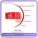 Bao Cao Su 0.01 Olo Đỏ Siêu Mỏng, Siêu chính hãng - siêu mỏng 0.01mm, hộp 10 cái, ôm sát cảm giác thật - giao hàng che tên kín đáo