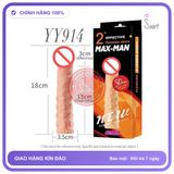 Bao Cao Su Đôn Dên Maxman Silicon Gai YY914 Tăng Thêm 5cm chính hãng - có gai nổi, hỗ trợ kéo dài, ôm sát cảm giác thật - giao hàng che tên kín đáo
