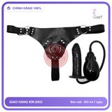 Dương Vật Giả Dây Đeo Bơm Hơi Tự Động Màu Đen chính hãng - điều khiển từ xa, silicone y tế, chất liệu an toàn cho da - giao hàng che tên kín đáo
