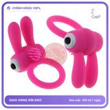 Vòng Đeo Dương Vật Tai Thỏ Có Rung Kéo Dài Thời Gian chính hãng - thấm nhanh không nhờn rít, dùng trước khi quan hệ, nhỏ gọn dễ mang theo - giao hàng che tên kín đáo
