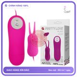 Trứng Tình Yêu Pretty Love Blair LyBaile, Tai Thỏ chính hãng - 12 chế độ rung, silicone mềm mại, chất liệu an toàn cho da - giao hàng che tên kín đáo