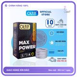 Bao Cao Su Oleo Lampo Max Power chính hãng - có gai nổi, nhiều gel bôi trơn, hộp 10 cái - giao hàng che tên kín đáo
