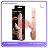 Dương Vật Giả Bunny rung nhấp chuyển động đẩy tới và lui 12 Chế Độ Tỏa Nhiệt 48°C chính hãng - 4 chế độ rung, sạc USB, rung nhấp chuyển động đẩy tới và lui tự động - giao hàng che tên kín đá