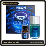 (Che Tên) Combo Popper Neon Party Xanh Dạ Quang 50ml Chính Hãng Mỹ Chai 40ml + 10ml 399262 Hộp Trắng Kín