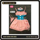 (Che Tên) Váy Ngủ Cosplay Mèo Xanh Hồng Dễ Thương Kèm Cài Tóc - Đồ Hóa Trang Nữ Phong Cách Cute và Ấn Tượng Hộp Trắng Kín