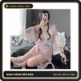 (Che Tên) Áo Choàng Ngủ Voan Cổ Trang Quyến Rũ - Đồ Hóa Trang Phụ Nữ Sang Trọng, Chất Liệu Cao Cấp, Phù Hợp Tiệc Tùng và Dã Ngoại - Hàng Mới Về