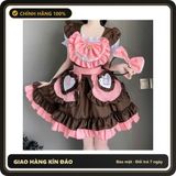 (Che Tên) Váy Cosplay Nàng Hầu Thỏ Phối Nơ Hồng - Đồ Hóa Trang Phong Cách Lolita Cho Dịp Tiệc và Sự Kiện Cosplay Hộp Trắng Kín