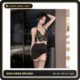(Che Tên) Váy Ngủ Yếm Liền Thân Quyến Rũ - Đồ Hóa Trang Nữ Gợi Cảm Dành Cho Cô Nàng Yêu Thích Phong Cách Thanh Lịch Bảo Mật Tuyệt Đối