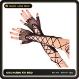 (Che Tên) Găng Tay Lưới Cột Dây Thời Trang - Phụ Kiện Hóa Trang Độc Đáo Cho Tiệc Tùng, Concert, và Sự Kiện Đặc Biệt Cao Cấp Bảo Đảm