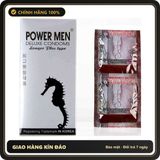 (Che Tên) Bao Cao Su Powermen Cá Ngựa Bạc Gân Gai Kéo Dài Thời Gian 564531 Giao Nhanh Toàn Quốc