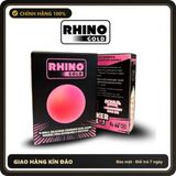 (Che Tên) Bao Cao Su Rhino Gold Size Nhỏ 49mm Kèm 9 Bi Kèm Gell Bôi Trơn Chuẩn Auth