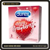 (Che Tên) Bao Cao Su Durex Sensual Strawberry Hộp 3 Cái 565547 - Hàng Mới Về