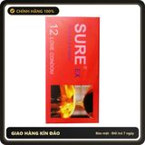 (Che Tên) Bao Cao Su Sure Đỏ – Trơn Mịn – Hộp 12 cái 565629 Giao Nhanh Toàn Quốc
