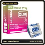 (Che Tên) Bao Cao Su Oleo Lampo Puberty – Siêu Mỏng 0.05mm, Hương Dâu Quyến Rũ, Size Nhỏ 50mm Bảo Mật Tuyệt Đối