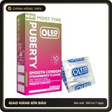 (Che Tên) Bao Cao Su Oleo Lampo Puberty – Siêu Mỏng 0.05mm, Hương Dâu Quyến Rũ, Size Nhỏ 50mm Bảo Mật Tuyệt Đối