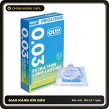 (Che Tên) Bao Cao Su Oleo Prolong 0.03 – Kéo Dài Cuộc Yêu, Siêu Mỏng Giao Nhanh Toàn Quốc