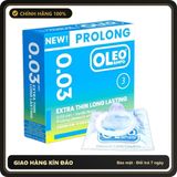 (Che Tên) Bao Cao Su Oleo Prolong 0.03 – Kéo Dài Cuộc Yêu, Siêu Mỏng Giao Nhanh Toàn Quốc