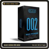 (Che Tên) Bao Cao Su Oleo 0.02 Max Power Kéo Dài Thời Gian, Siêu Mỏng, Nhiều Gel - Hộp 10 Cái Giao Nhanh Toàn Quốc