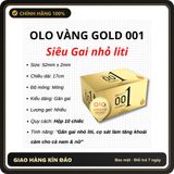 (Che Tên) Bao Cao Su OLO 0.01 Vàng Gân Gai, Siêu Mỏng, Kéo Dài Thời Gian - Hộp 10 Cái Giao Nhanh Toàn Quốc
