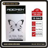 (Che Tên) Bao Cao Su Rocmen Ultra Thin 0.03mm Size Nhỏ 50mm - Hộp 10 Cái, Cảm Giác Tự Nhiên, Bảo Vệ Hiệu Quả, Dành Cho Cặp Đôi Cao Cấp Bảo Đảm