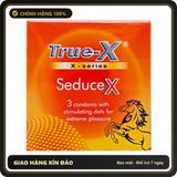 (Che Tên) Bao Cao Su True-X, X - Series SeduceX Bề Mặt 600 Chấm Nổi Chuẩn Auth