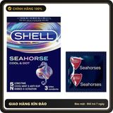 (Che Tên) Bao Cao Su Shell Sea Horse – Kéo Dài Thời Gian, Gân Xoắn Bảo Mật Tuyệt Đối