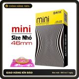 (Che Tên) Bao Cao Su HBM Mini Thin Size Nhỏ 46mm, Siêu Mỏng Nhiều Gel - Hộp 10 Cái Hỗ Trợ 24/7