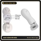 (Che Tên) Âm Đạo Giả Nguỵ Trang Đèn Pin 12 Chế Độ Rung Rung Crazy Bull Flora Trắng Baile 611871 Hỗ Trợ 24/7
