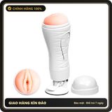 (Che Tên) Âm Đạo Giả Nguỵ Trang Đèn Pin 12 Chế Độ Rung Rung Crazy Bull Flora Trắng Baile 611871 Hỗ Trợ 24/7