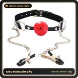 (Che Tên) Dụng Cụ Bịt Miệng Có Bóng và Kẹp Đầu Ti 622523 Bảo Mật Tuyệt Đối