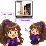 (Che Tên) Dương Vật Giả Dính Tường Silicone Pretty Love Sliding Skin Creel 8.1