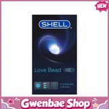 Bao cao su gân nổi, kéo dài thời gian, bi tăng 1.5cm Shell Love Bead - Gwen Shop Chính Hãng