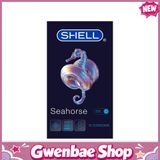 Bao cao su Shell Seahorse - Gân sọc, bạc hà mát lạnh - Hộp 10 cái - Gwen Shop Chính Hãng