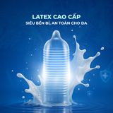 Bao cao su Shell Seahorse - Gân sọc, bạc hà mát lạnh - Hộp 10 cái - Gwen Shop Chính Hãng