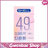 Bao cao su Shell Close Fit - Size 49mm, siêu mỏng, ôm sát - Hộp 10 cái - Gwen Shop Chính Hãng