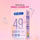 Bao cao su Shell Close Fit - Size 49mm, siêu mỏng, ôm sát - Hộp 10 cái - Gwen Shop Chính Hãng