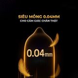 Bao cao su Powergra Ultrafit - Size 49mm, siêu mỏng 0.04mm, hương dâu - Hộp 10 cái - Gwen Shop Chính Hãng