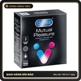 (Che Tên) Bao Cao Su Durex Mutual Climax 3in1 Kéo Dài Thời Gian - Gân Gai - Ôm Sát 52mm - Hộp 3 Cái - Hàng Mới Về