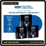 (Che Tên) Bao Cao Su Durex Mutual Climax 3in1 Kéo Dài Thời Gian - Gân Gai - Ôm Sát 52mm - Hộp 3 Cái - Hàng Mới Về