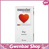 Bao cao su siêu mỏng nhập khẩu Đức Masculan Pur - Hộp 10 cái - Gwen Shop Chính Hãng