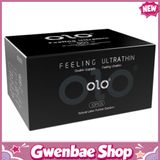 Bao cao su siêu mỏng hương vani OLO 0.01 Đen - Hộp 10 cái - Gwen Shop Chính Hãng