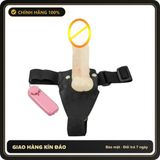 (Che Tên) Dương Vật Giả Dây Đeo Có Rung Cho Cặp Đôi Lesbian - Hàng Mới Về