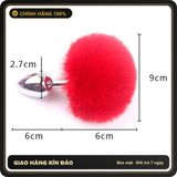 (Che Tên) Phích Cắm Hậu Môn Đuôi Thỏ Bằng Inox Siêu Dễ Thương 643444 Cao Cấp Bảo Đảm