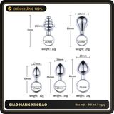 (Che Tên) Bộ 3 Cái Plug Phích Cắm Hậu Môn Bằng Inox 644892 Chuẩn Auth