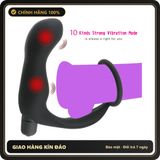 (Che Tên) Máy Rung Kích Thích Tuyến Tiền Liệt Có Vòng Đeo Bìu Chống Tuột Pin Rời Cao Cấp Bảo Đảm