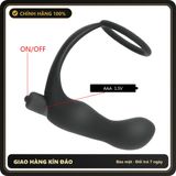 (Che Tên) Máy Rung Kích Thích Tuyến Tiền Liệt Có Vòng Đeo Bìu Chống Tuột Pin Rời Cao Cấp Bảo Đảm