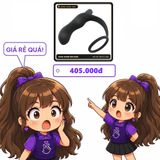 (Che Tên) Máy Rung Kích Thích Tuyến Tiền Liệt Có Vòng Đeo Bìu Chống Tuột Pin Rời Cao Cấp Bảo Đảm