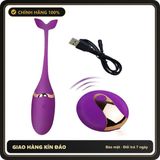 (Che Tên) Trứng Rung Không Dây Cá Heo 10 Chế Độ Private Massager 652757 Cao Cấp Bảo Đảm